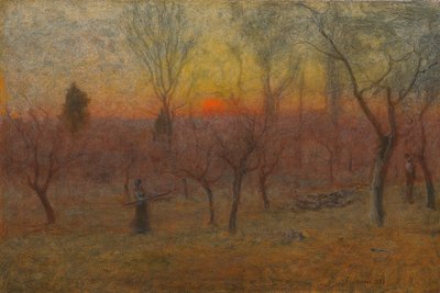 Gathering Wood，新泽西州蒙特克莱尔，1889年 作者 乔治·斯尼尔因内斯