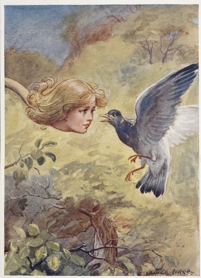 Alice with a long neck, scaring a pigeon   1440357   zh       chinese Successfully Translated  Original: Design for a ladys sitting room, from Moderne Bauformen Translat: Design for a lady