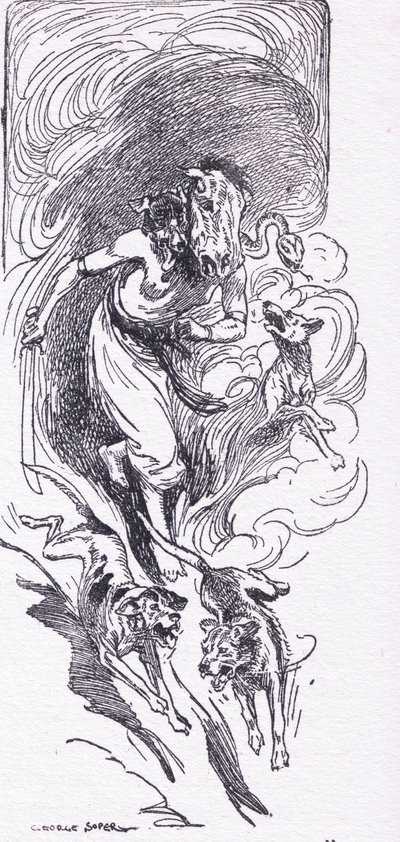 Brimo the wild witch huntress, from The Heroes published by George Allen and Unwin 1929 (litho) 作者 乔治·索珀