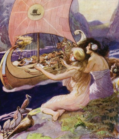 Jason and the Argonauts: The Sirens (colour litho) 作者 乔治·索珀