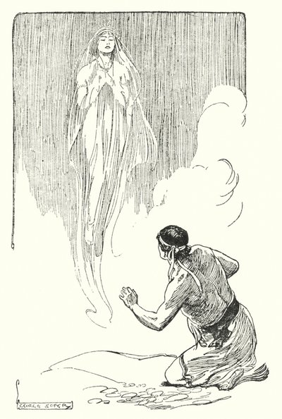 杰森和阿尔戈英雄：“她透过面纱俯视他”（石版画） 作者 乔治·索珀