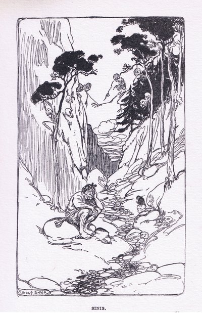 西尼斯，摘自《英雄》，由乔治-艾伦和尤文出版社1929年出版（彩色平印）。 作者 乔治·索珀