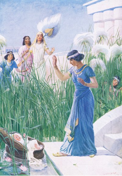牛鞭子中的宝贝，来自托马斯·尼尔森出版的“圣经”图画书，1950年 作者 乔治·索珀
