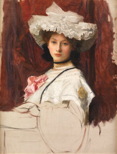 人像素描（布面油画） 作者 George Spencer Watson