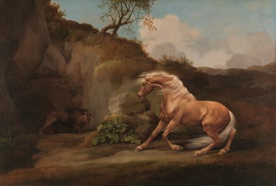 被狮子惊吓的马，1762年至1768年之间。 作者 乔治·斯塔布斯
