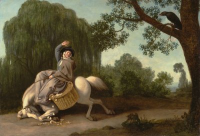 农夫的妻子和乌鸦》，1786年。 作者 乔治·斯塔布斯