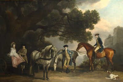 米尔班克斯和墨尔本家庭，约1769年 作者 乔治·斯塔布斯