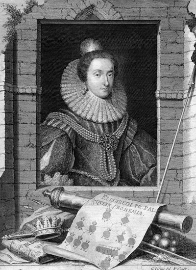 波西米亚的伊丽莎白（Elizabeth of Bohemia），c1700-1750年。 作者 乔治·维尔图