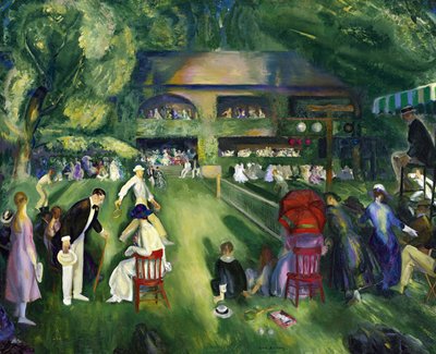 现实主义：Newport par Bellows 的网球，乔治（1882-1925） 作者 乔治·韦斯利·贝洛斯