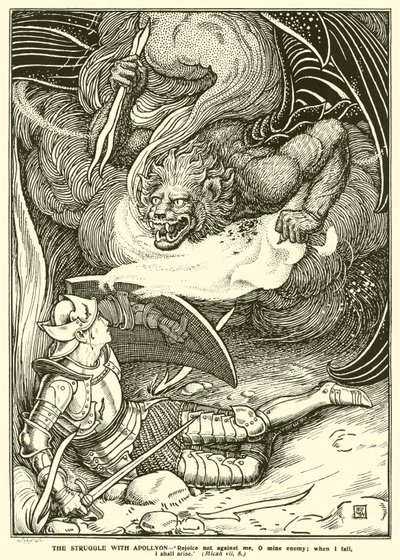 The Struggle with Apollyon (engraving) 作者 乔治·沃利斯克罗夫特·黑德