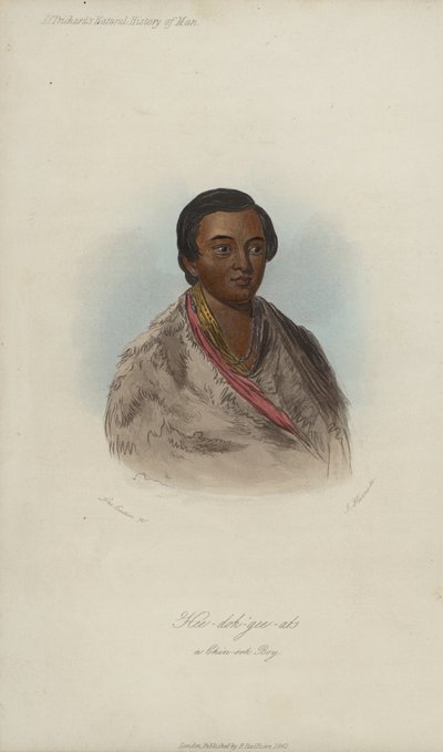 Hee-doh-？gee-ats，Chin-ook Boy（aquatint） 作者 凯特琳之后的乔治