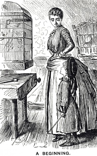 Cartoon commenting on the popularity of caged birds in Britain 作者 乔治·杜莫里耶