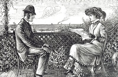 Cartoon depicting a husband and wife - the husband is responsible for his wife