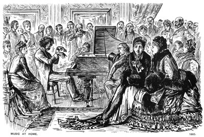 1885年《音乐在家》，1891年。 作者 乔治·杜莫里耶