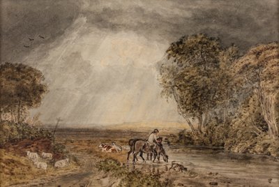 风景 [回家]，日期不详（纸面水彩画） 作者 小乔治·巴雷特（George the Younger Barret）