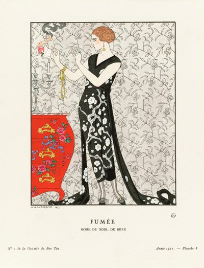 Fumee，选自《Gazette du Bon Ton》（印刷品） 作者 乔治（后）理发师