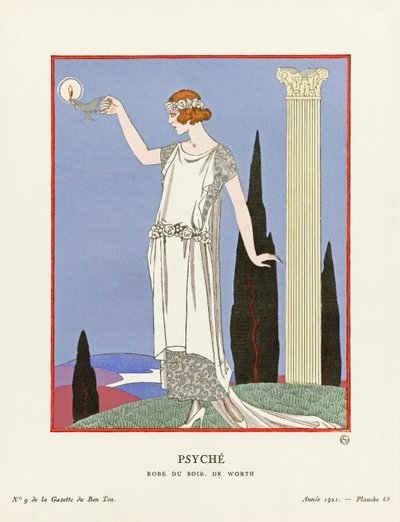 赛琪，选自《Gazette du Bon Ton》（印刷品） 作者 乔治（后）理发师
