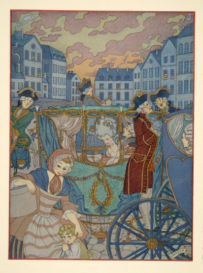 Pierre Choderlos de Laclos（1741-1803 年）《Les Liaisons Dangereuses》中的插图，1934 年出版。1934 年（模板印刷） 作者 乔治理发师