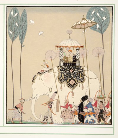 《喜剧人物》中的《La Belle Missous》，酒吧。 1922 年（模板印刷） 作者 乔治理发师