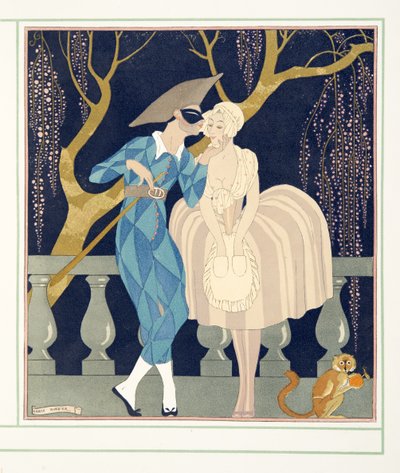 La Finette，选自《喜剧人物》，1922 年出版（模板印刷）。1922 年（模板印刷） 作者 乔治理发师