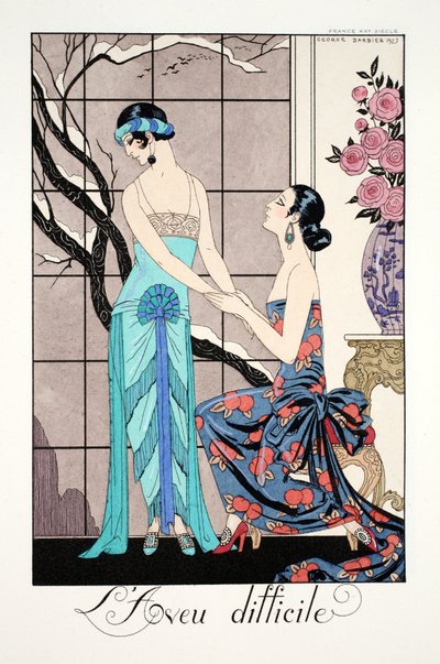 艰难的入场，摘自《Falbalas et Fanfreluches, Almanac des Modes Presentes, Pastes et Futures》 作者 乔治理发师