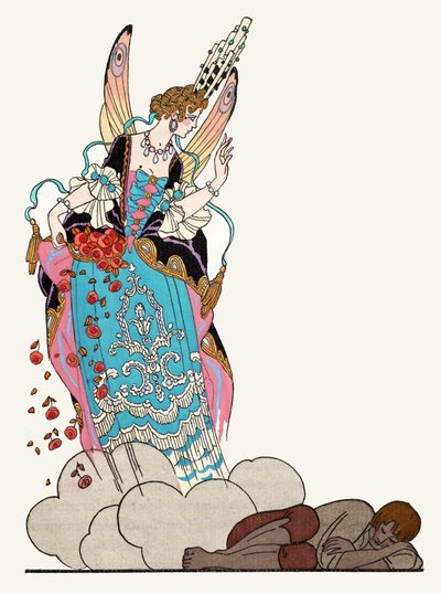 仙女教母（pochoir 印刷品） 作者 乔治理发师