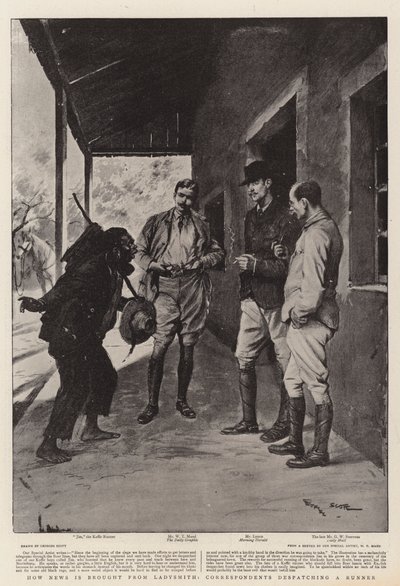 如何从莱迪史密斯带来新闻，记者派遣跑步者 作者 Georges Bertin Scott