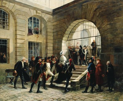玛丽-安托瓦内特离开Conciergerie，1793年10月16日，1885年。 作者 乔治·凯恩