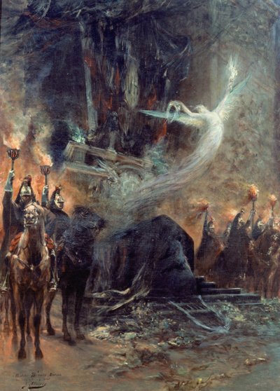 维克多-雨果的葬礼：凯旋门下的守灵仪式，1885年。 作者 乔治克莱林