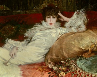 Portrait of comedian Sarah-Henriette Bernard called Sarah Bernhardt (1844-1923). 作者 乔治克莱林