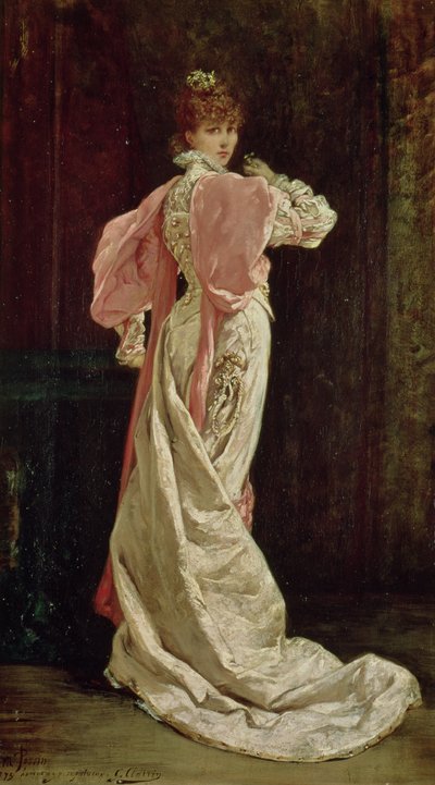 莎拉·伯恩哈特（1844-1923），由维克多·雨果于1879年担任&39;Ruy Blas&39;女王的角色 作者 乔治克莱林