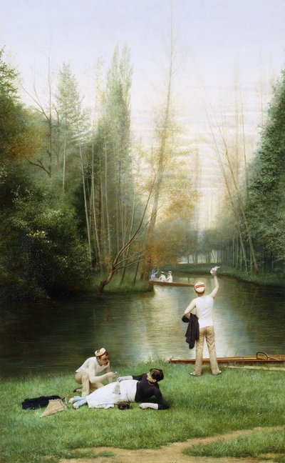 调情，1885年 作者 乔治·克罗埃格特