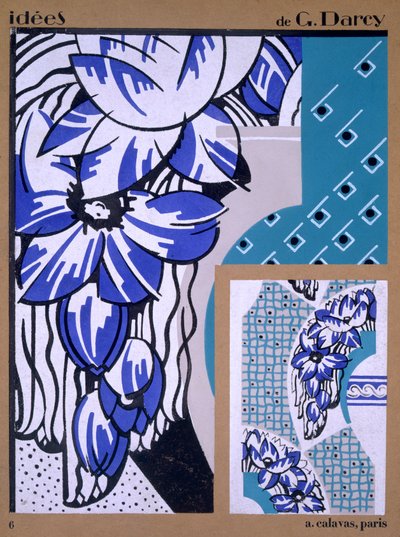 壁纸设计，来自Idees，由A. Calavas出版，巴黎，1925年 作者 乔治·达西