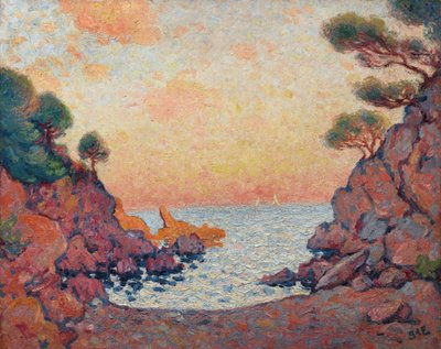 Le Lavandou的海湾，1899年。 作者 乔治·埃斯帕尼亚特