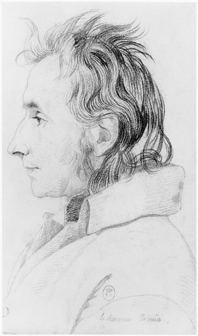 一位舞者，来自Jean Etienne Dominique Esquirol（1772-1840）关于Salpetriere避难所疯子的未发表论文的插图，c.1818 作者 乔治·弗朗索瓦·加布里埃尔