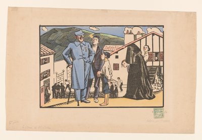 Le blessé de Biriatou（原物上的标题） 作者 Georges Hermann René Paul（艺术家签名）