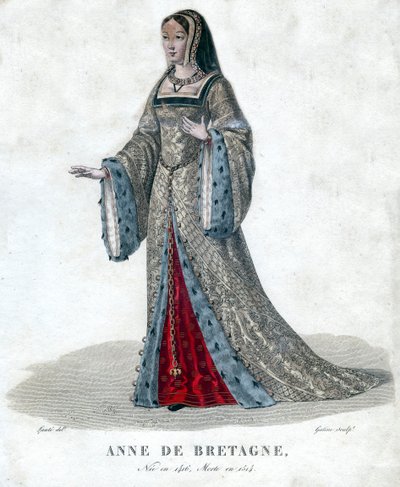 安妮·德布列塔尼（Anne de Bretagne），十九世纪初。 作者 Georges Jacques Gatine