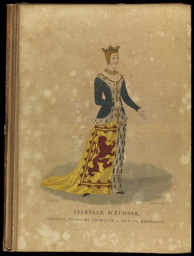 苏格兰的伊莎贝拉（Isabella），布列塔尼公爵夫人，18世纪晚期。 作者 Georges Jacques Gatine