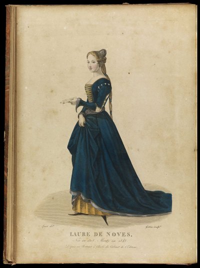劳拉·德·诺维斯（Laura de Noves）1310-1348，后期18分。 作者 Georges Jacques Gatine