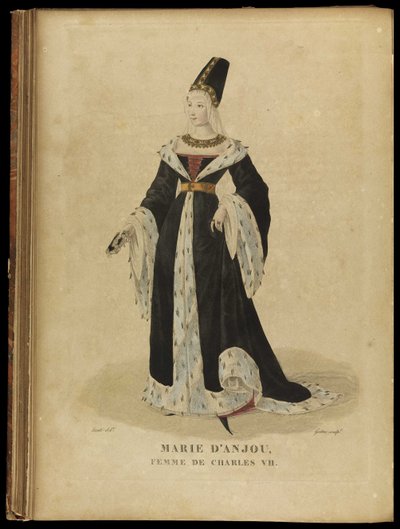 法国女王安茹的玛丽（Marie of Anjou），18世纪晚期。 作者 Georges Jacques Gatine