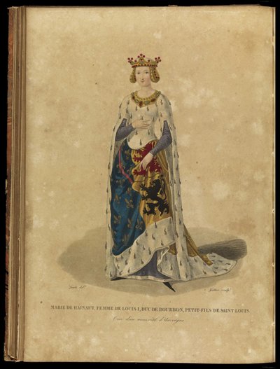 玛丽·埃夫尼斯（Mary of Avesnes）1280年至1354年，晚18世纪。 作者 Georges Jacques Gatine