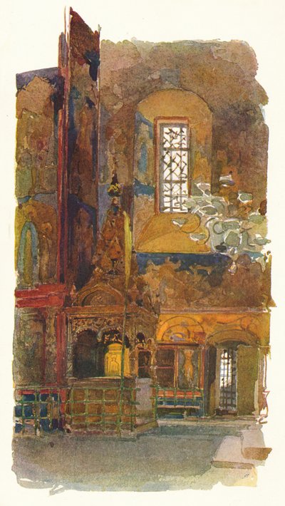 雅罗斯拉夫的圣尼古拉教堂内部》，约1900年，1905年 作者 乔治·科西亚科夫