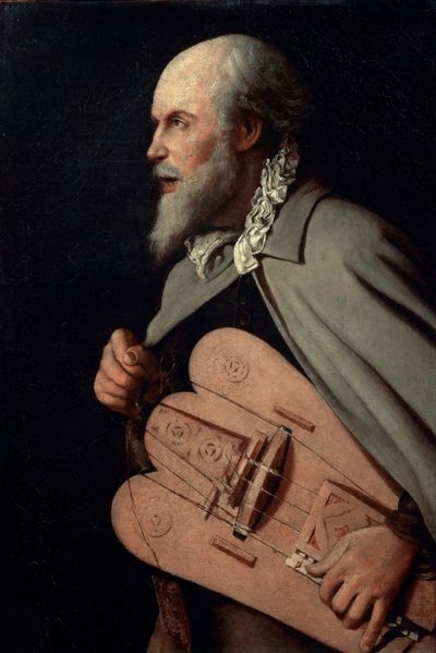 Le vielleur, 约1620-1625。 作者 乔治·拉图德