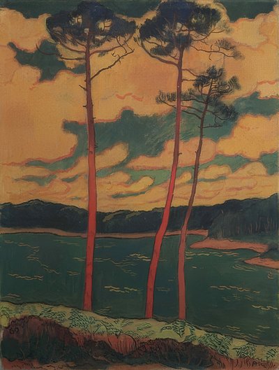 红松。 1888年 作者 乔治·拉科姆