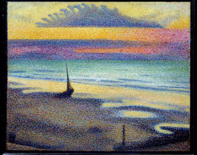 海斯特海滩（比利时克诺克海斯特或克诺克海斯特）。 绘画 Georges Lemmen (1865-1916) Ec。 贝尔。 作者 乔治莱门