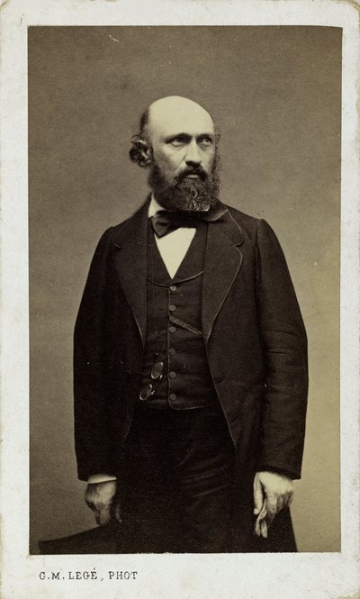 钢琴家和作曲家路易斯-拉孔布的肖像，1818-1884年。 作者 Georges Mathurin Legé