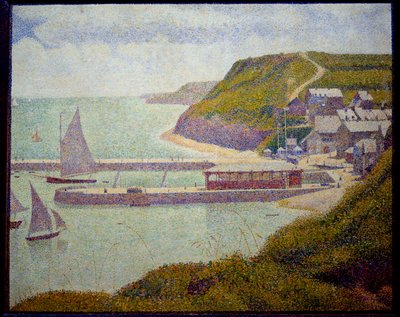 Port en Bessin, before port, maree haute 绘画 Georges Seurat (1859-1891) 1888 年 0,67x0,82 米。 巴黎，奥赛博物馆 作者 乔治·皮埃尔·苏拉特