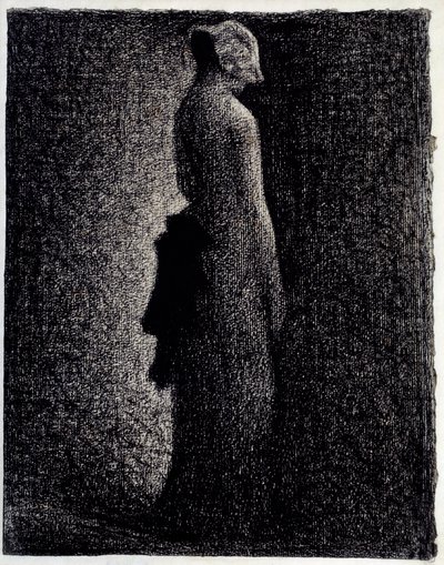 黑结 铅笔画 乔治-修拉(1859-1891)1882年左右的作品。0,31 x 0,23 m 巴黎。奥赛博物馆 作者 Georges Pierre Seurat