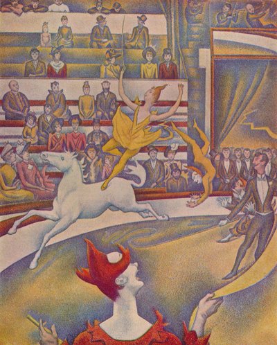 马戏团马戏团，1890-91年 作者 乔治·皮埃尔·苏拉特