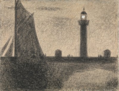 翁弗勒尔的灯塔，1886年。 作者 乔治·皮埃尔·苏拉特